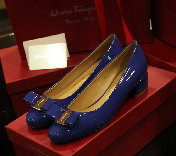 Ferragamo Patent Leather Pump FL0501 Royal