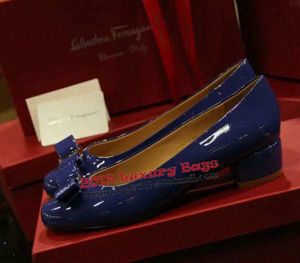 Ferragamo Patent Leather Pump FL0501 Royal