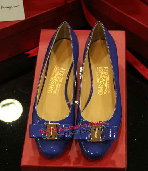 Ferragamo Patent Leather Pump FL0501 Royal