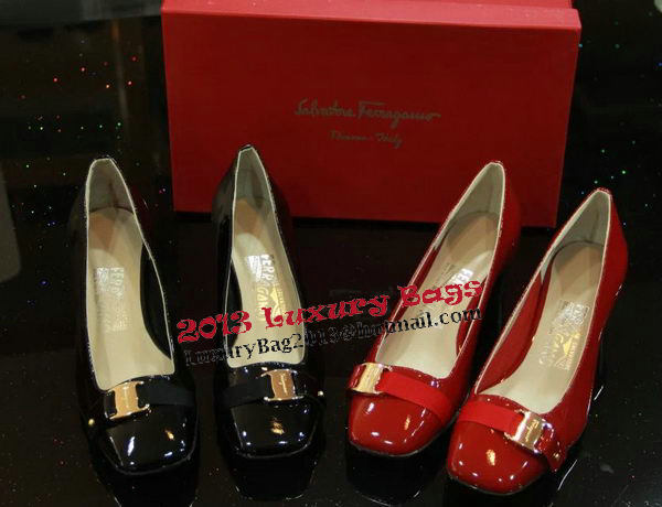 Ferragamo Patent Leather Pump FL0506 Black