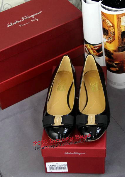 Ferragamo Patent Leather Pump FL0515 Black