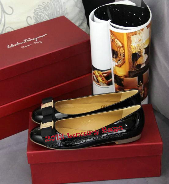 Ferragamo Patent Leather Pump FL0515 Black