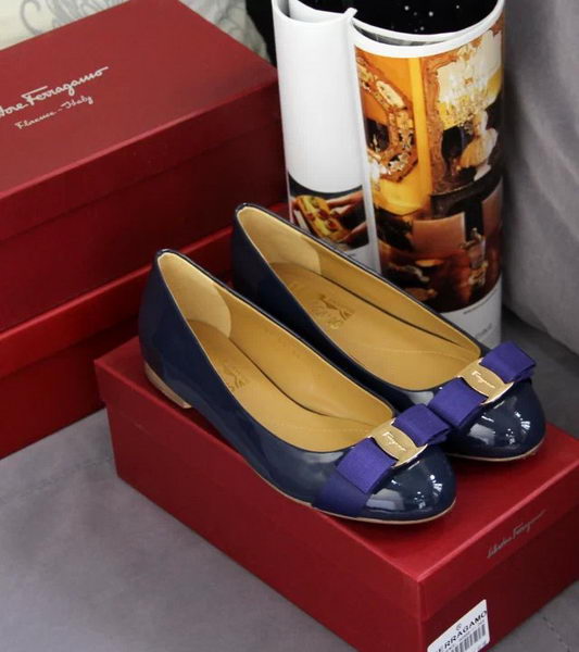 Ferragamo Patent Leather Pump FL0515 Blue