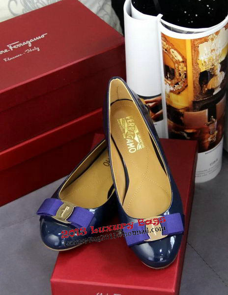 Ferragamo Patent Leather Pump FL0515 Blue