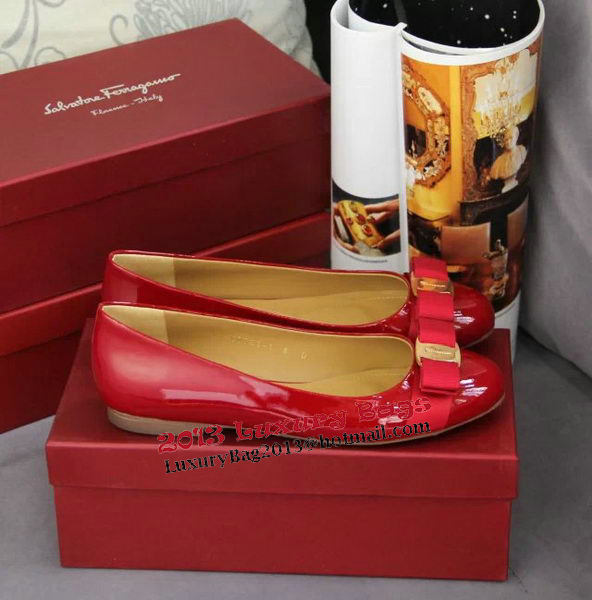 Ferragamo Patent Leather Pump FL0515 Red