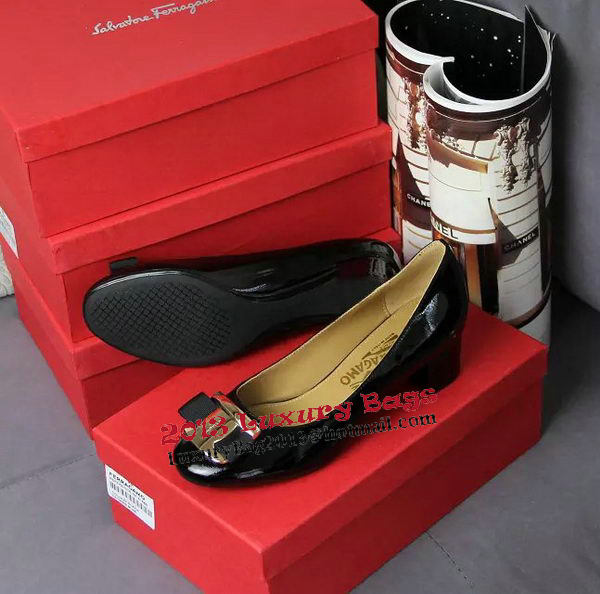 Ferragamo Patent Leather Pump FL0530 Black