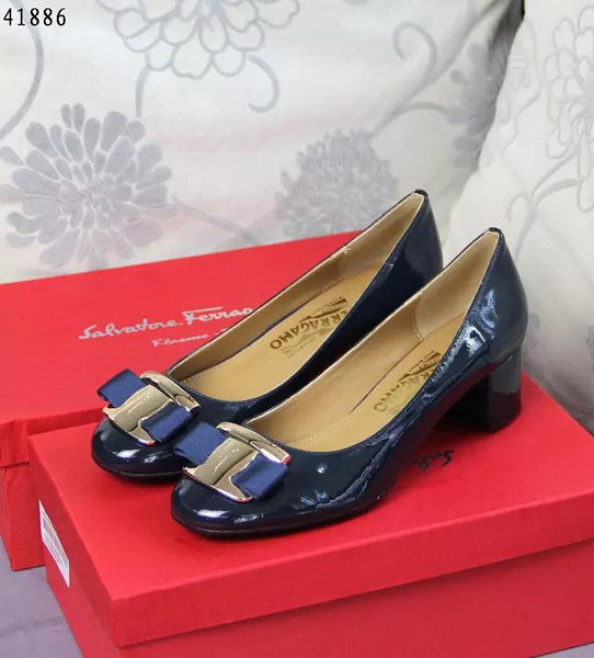 Ferragamo Patent Leather Pump FL0530 Blue