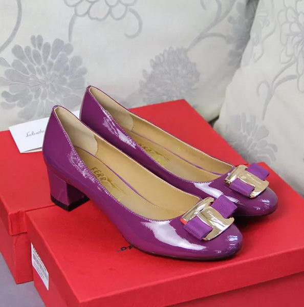 Ferragamo Patent Leather Pump FL0530 Purple