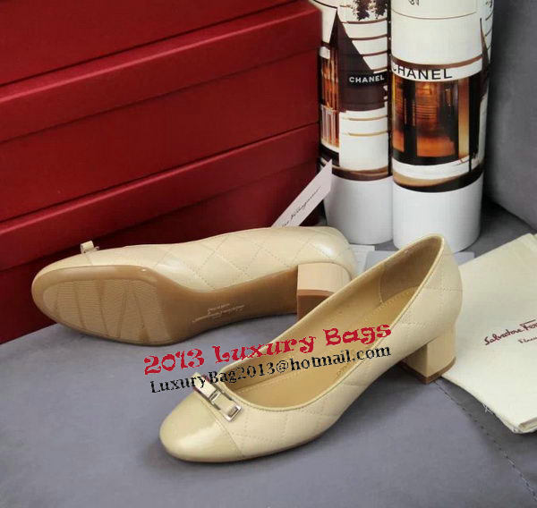 Ferragamo Sheepskin Leather Pump FL0524 Apricot