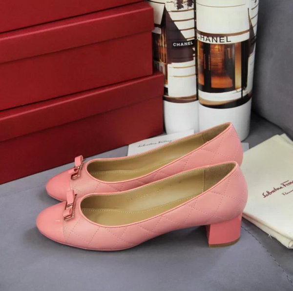 Ferragamo Sheepskin Leather Pump FL0524 Pink