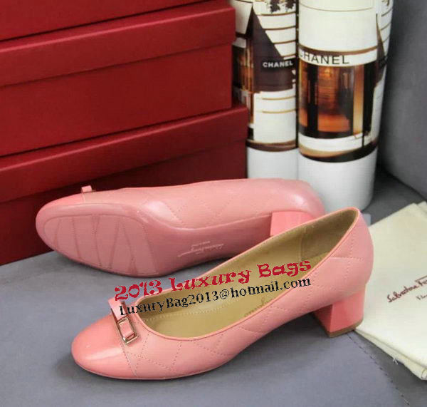 Ferragamo Sheepskin Leather Pump FL0524 Pink