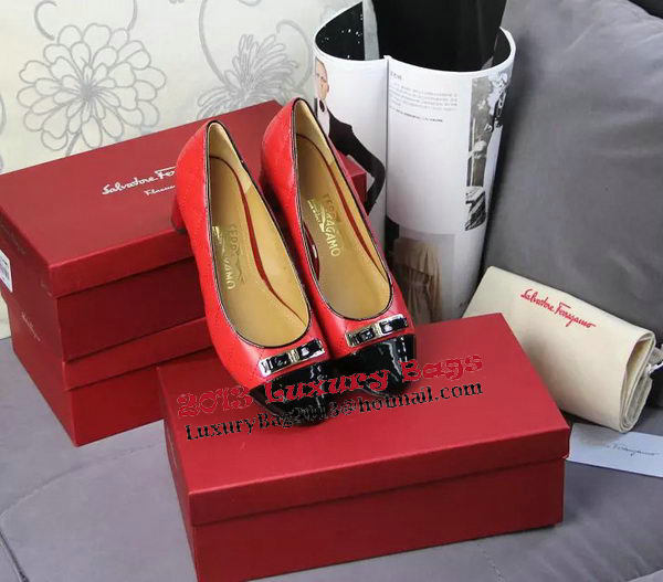 Ferragamo Sheepskin Leather Pump FL0527 Red