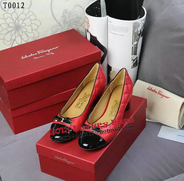 Ferragamo Sheepskin Leather Pump FL0527 Red