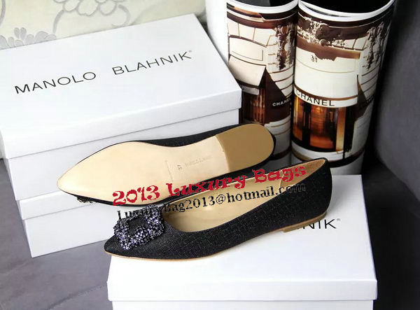 Manolo Blahnik Crystal Ballerina MB066CK Black