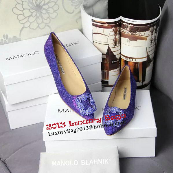 Manolo Blahnik Crystal Ballerina MB066CK Blue