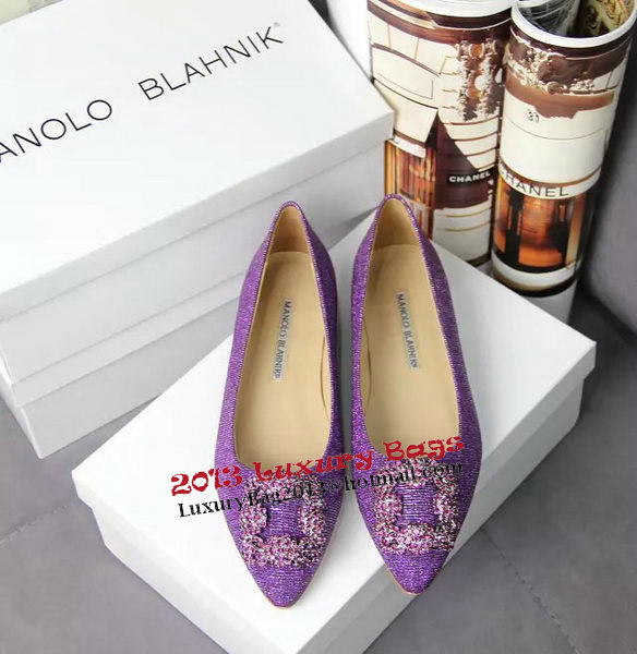Manolo Blahnik Crystal Ballerina MB066CK Purple