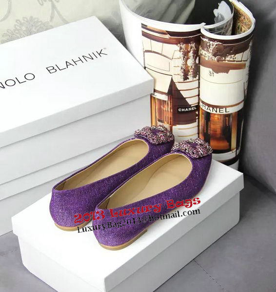 Manolo Blahnik Crystal Ballerina MB066CK Purple