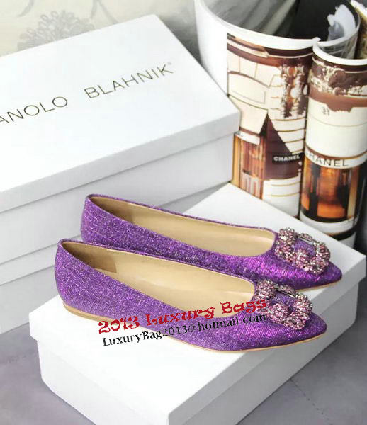 Manolo Blahnik Crystal Ballerina MB066CK Purple