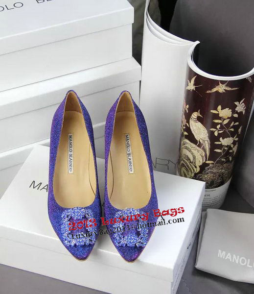 Manolo Blahnik Crystal Pump MB062CK Blue