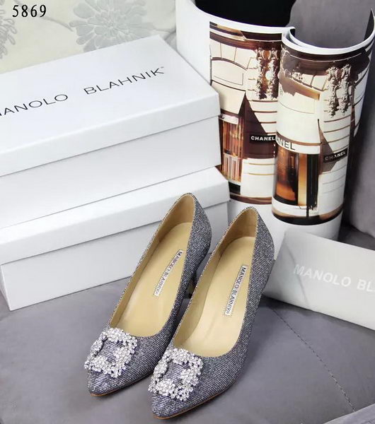 Manolo Blahnik Crystal Pump MB062CK Grey