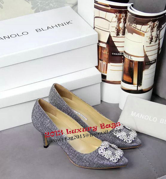 Manolo Blahnik Crystal Pump MB062CK Grey