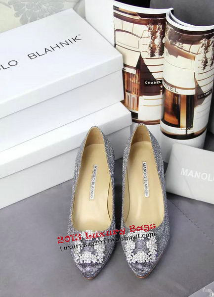 Manolo Blahnik Crystal Pump MB062CK Grey