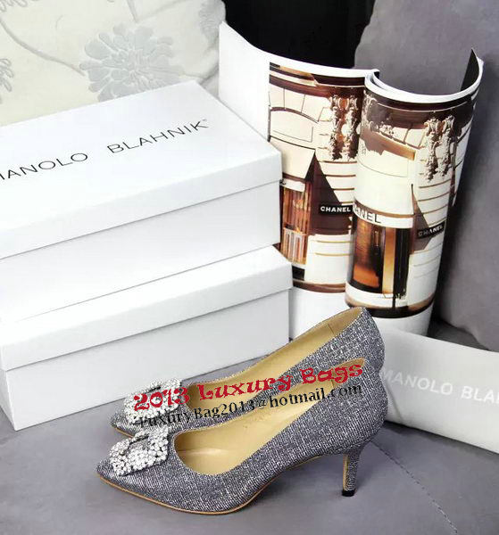 Manolo Blahnik Crystal Pump MB062CK Grey