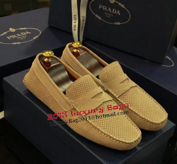 Prada Casual Shoes Suede Leather PD371CK Apricot