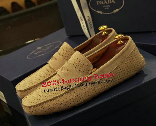 Prada Casual Shoes Suede Leather PD371CK Apricot