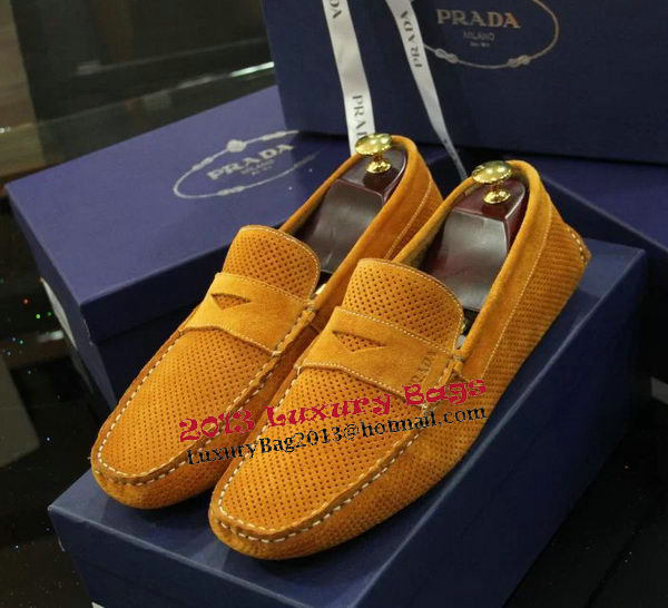 Prada Casual Shoes Suede Leather PD371CK Wheat