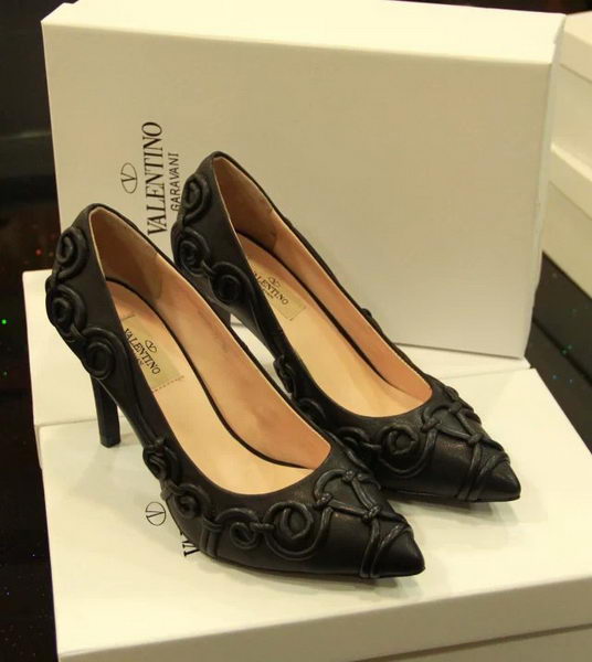 Valentino Point-Toe Pump Sheepskin VT406CK Black