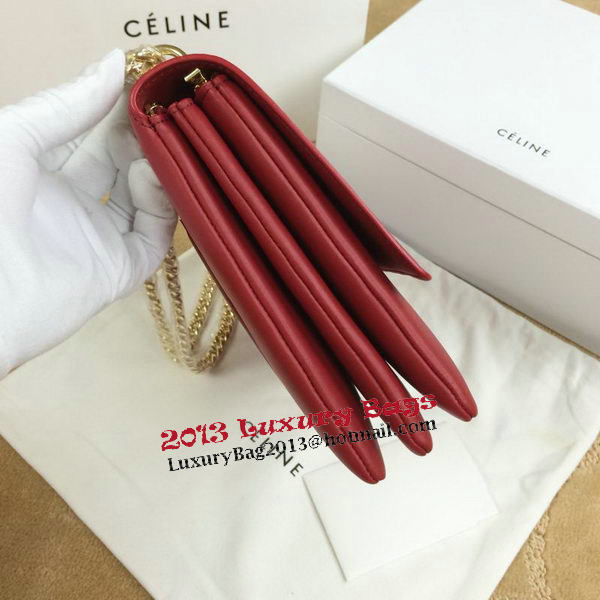 Celine Pocket Flap Bag Original Leather C96556 Burgundy