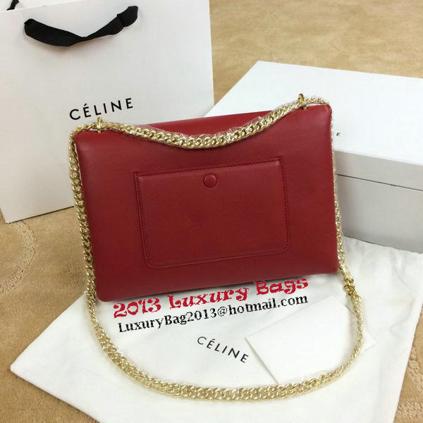 Celine Pocket Flap Bag Original Leather C96556 Burgundy