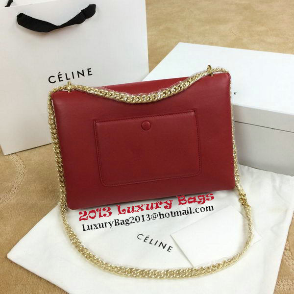 Celine Pocket Flap Bag Original Leather C96556 Burgundy