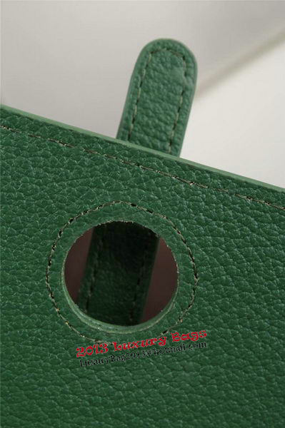 Hermes Ostrich Leather Flap Shoulder Bag H8075 Green