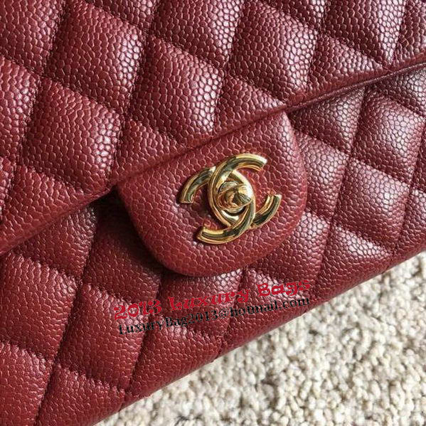 Chanel 2.55 Series Flap Bag Original Caviar Leather A1112 Burgundy