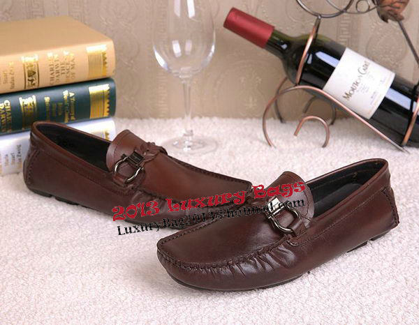Ferragamo Mens Casual Shoes FL0555 Brown