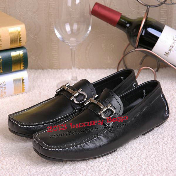 Ferragamo Mens Casual Shoes FL0557 Black