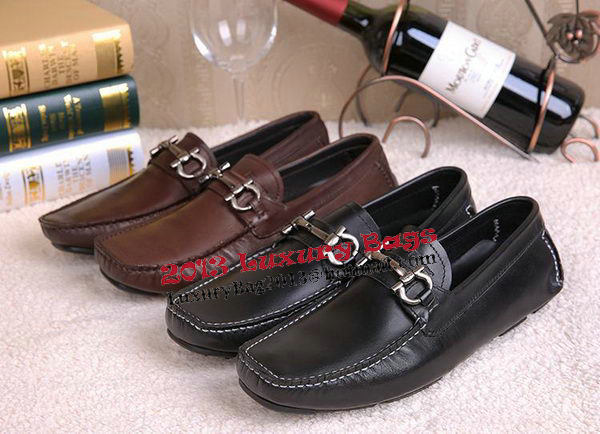 Ferragamo Mens Casual Shoes FL0557 Brown