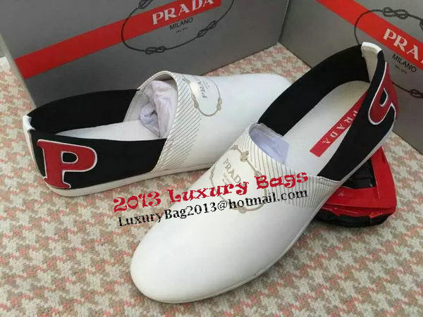 Prada Casual Shoes Calfskin Leather PD384 White