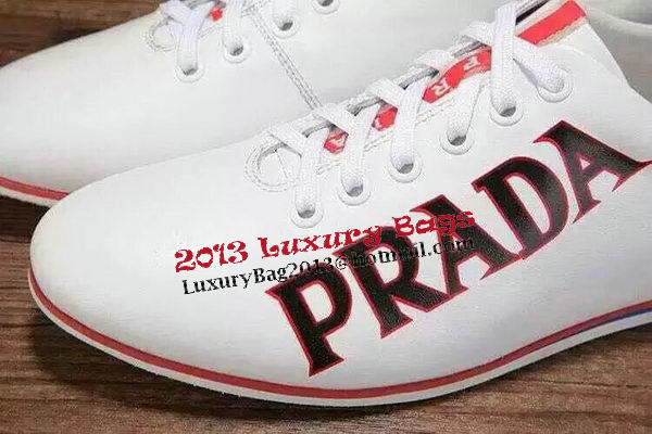Prada Casual Shoes Calfskin Leather PD392 White