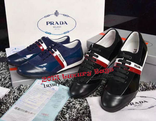 Prada Casual Shoes Suede Leather PD390 Blue