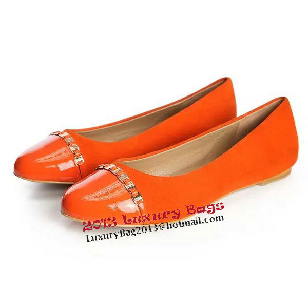 Ferragamo Ballerina Suede Leather FL0559 Orange