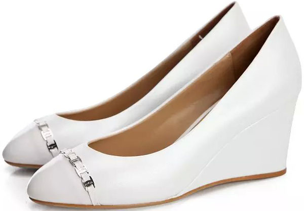 Ferragamo Wedges Calfskin Leather FL567 White