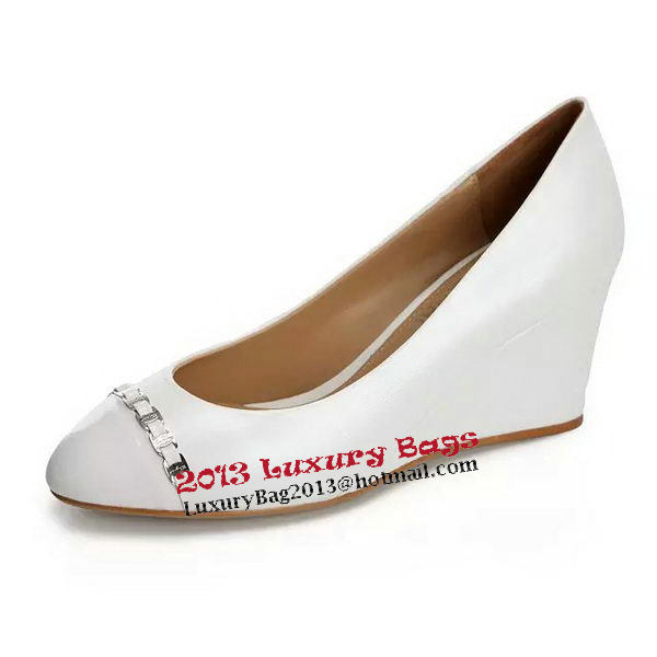 Ferragamo Wedges Calfskin Leather FL567 White