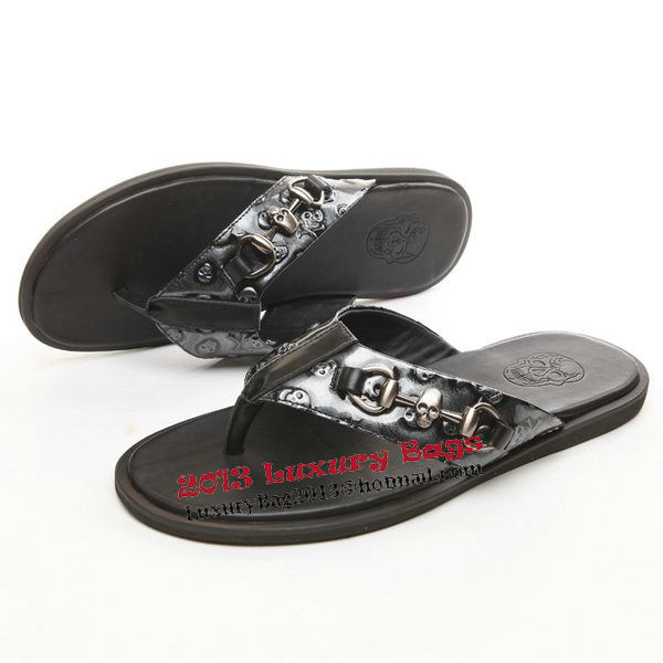 ALEXANDER MCQUEEN Slipper Leather MCQ258 Black