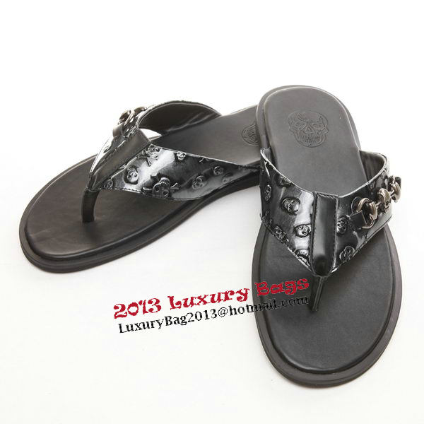 ALEXANDER MCQUEEN Slipper Leather MCQ258 Black