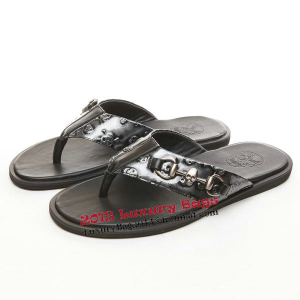 ALEXANDER MCQUEEN Slipper Leather MCQ258 Black