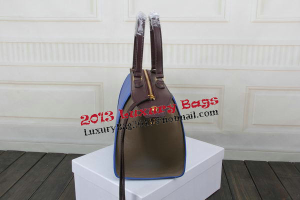 Celine Ring Bag Smooth Calfskin Leather 176203 Royal&Khaki&Maroon