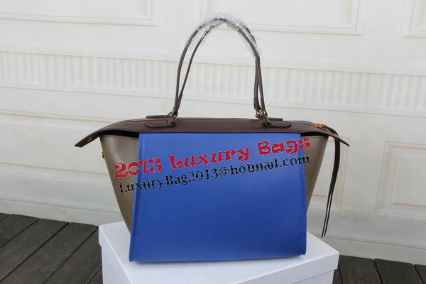 Celine Ring Bag Smooth Calfskin Leather 176203 Royal&Khaki&Maroon